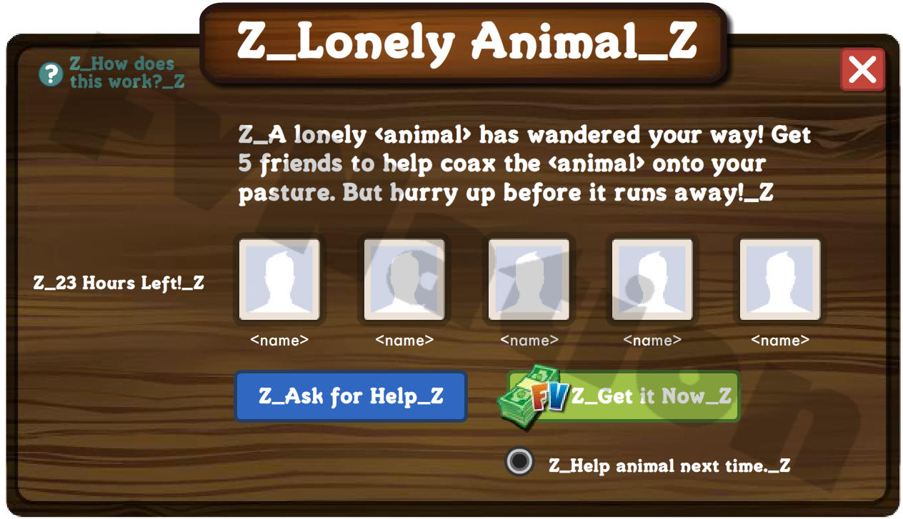 Lonely Animal Help - Pop-Up